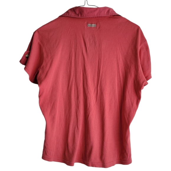 Columbia Ribbed V Neck Collared Shirt Size L - Picture 2 of 8